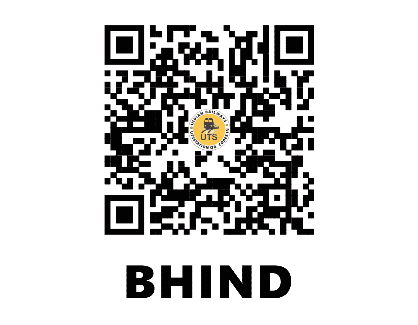 UTS QR Code for BHIND - BIX (NC - MADHYA PRADESH)